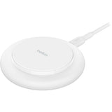 Belkin Magnetic Wireless Charging Pad 15W - MagSafe-Compatible Qi2-Certified Wireless iPhone Charger for Apple iPhone 16, 15, 14 Series, AirPods w/Non-Slip Base, Power Supply Included - White