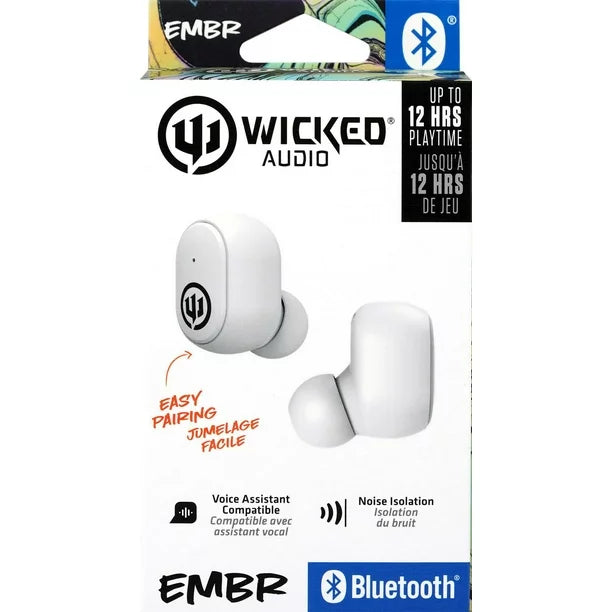 Wicked Audio Embr True Wireless Earbuds White