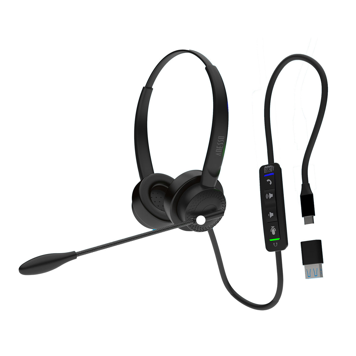 Adesso Headset Xtream P4T-TAA Headset w Call Control Buttons USB-C Retail