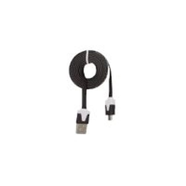 Urban Factory CBL85UF Flat Micro USB Cable - USB For Tablet Smartphone - 3.28 Ft - 1 X Type A Male USB - 1 X Micro USB - Black