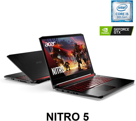 2020 ACER Nitro 5 15.6" IPS FHD Premium Gaming Laptop, Intel Quad Core i5-9300H, 16GB RAM, 128GB SSD Boot + 2TB HDD, NVIDIA GTX 1650, Backlit Keyboard, Windows 10 + Woov Laptop Sleeve Bundle - Dealtargets.com