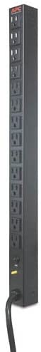 APC Rack Mount PDU, Basic 100V-120V/20A, (14) Outlets, 0U Vertical Rac ...
