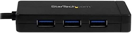 StarTech.com 3 Port USB C Hub with Ethernet - USB-C to 3X USB-A w/Power Adapter &amp; Gigabit Ethernet - Thunderbolt 3 Compatible - USB C Network Adapter (HB30C3A1GE) Standard (Black) Ethernet w/ 3x USB-A