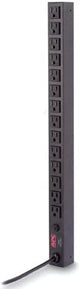 APC Rack Mount PDU, Basic 100V-120V/15A, (14) Outlets, 0U Vertical Rackmount (AP9567) Basic 15A Vertical Mount