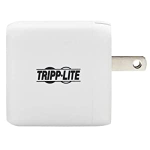 Tripp Lite USB-C Dual-Port Wall Charger, Compact Travel Size Folding Plug, USB 3.0, 40W Power Delivery Charging, Temperature Cooling Gallium Nitride Technology, 2-Year Warranty (U280-W02-40C2-G)