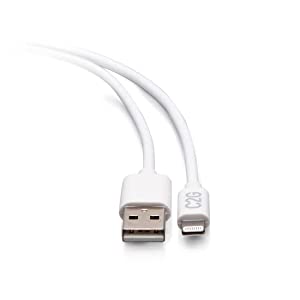 C2g/ cables to go C2G USB A Male to Lightning Male Sync and Charging Cable (White, 0.9M) White 0.9M