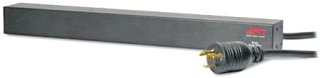 APC Rack Mount PDU, Basic 208V/20A, (12) Outlets, 1U Horizontal Rackmo ...