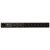Tripp Lite Basic PDU, 14 Outlets (12 C13, 2 C19), 100-240V, C20 with L6-20P Adapter, 1.6-3.8kW, 12 ft. Cord, 1U Rack-Mount Single-Phase PDU (PDUH20DV),Black