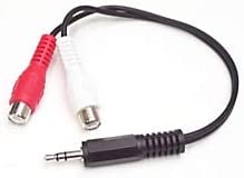 StarTech 6" Stereo Audio Cable - 3.5mm Male to 2x RCA Female