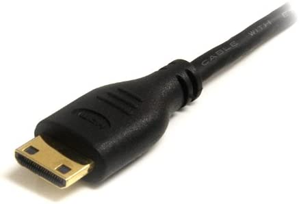 StarTech.com 6 ft High Speed HDMI Cable with Ethernet- HDMI to HDMI Mini- M/M (HDMIACMM6S),Black Slim 6 ft