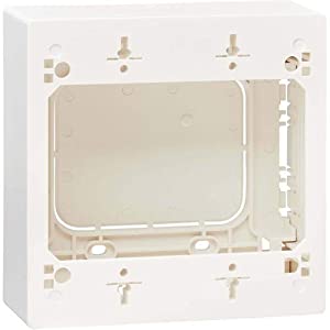 Tripp Lite Double Gang Surface Mount, 2-Gang Back Box Wall Plate, Adaptable Junction Box, TAA, White (N080-SMB2-WH)
