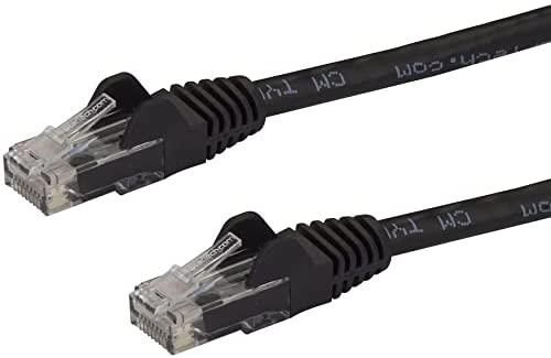 StarTech.com 10ft CAT6 Ethernet Cable - Black CAT 6 Gigabit Ethernet Wire -650MHz 100W PoE++ RJ45 UTP Category 6 Network/Patch Cord Snagless w/Strain Relief Fluke Tested UL/TIA Certified (N6PATCH10BK) Black 10 ft / 3m 1 Pack