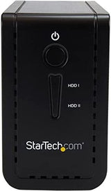 StarTech.com 3.5" External Dual Hard Drive Enclosure Raid USB-C and USB-A SATA 6Gbps 2 Bay USB 3.1 SSD/HDD Enclosure (S352BU313R) 2-Bay USB 3.1