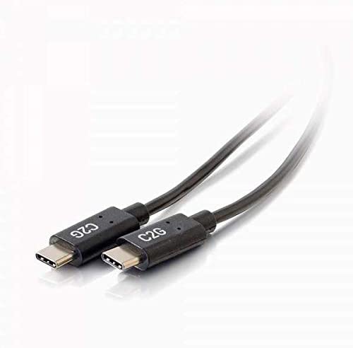 C2g/ cables to go C2G USB Cable, USB 2.0 Cable, USB C to C Cable, Black, 6 Feet (1.82 Meters), Cables to Go 28826 6 Feet Type C Male to C Male 3A