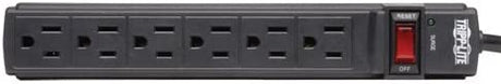 Tripp Lite 6 Outlet Surge Protector Power Strip, 6ft Cord, Black, $10,000 INSURANCE (TLP6B)