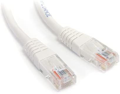 StarTech.com Cat5e Ethernet Cable - 25 ft - White - Patch Cable - Molded Cat5e Cable - Long Network Cable - Ethernet Cord - Cat 5e Cable - 25ft (M45PATCH25WH) 25 ft / 7.5m White