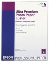Epson Ultra Premium Photo Paper LUSTER (17x22 Inches, 25 Sheets) (S042084) , White