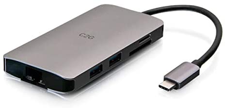 C2g/ cables to go USB-C Mini Dock with HDMI, 2X USB-A, Ethernet, SD Card Reader, and USB-C Power Delivery up to 100W - 4K 30Hz