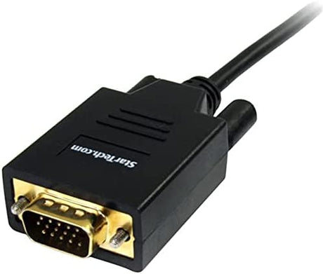 StarTech.com 6ft (2m) Mini DisplayPort to VGA Cable - Active Mini DP to VGA Adapter Cable - 1080p Video - mDP 1.2 or Thunderbolt 1/2 Mac/PC to VGA Monitor/Display - Converter Cord (MDP2VGAMM6) Black VGA (M/M) Single