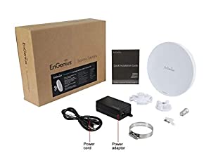 EnGenius Technologies Wi-Fi 5 Outdoor AC867 5Ghz Wireless Access Point/Client Bridge, Long Range, PTP/PTMP, IP55, 26dBm Transmit Power with 19dBi Directional Antennas, GigE Port (EnStation5-AC) 1-Pack Access Point