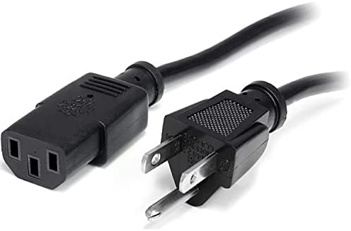 StarTech.com 6ft (1.8m) Heavy Duty Power Cord, NEMA 5-15P to C13 AC Power Cord, 15A 125V, 14AWG, Replacement Computer Power Cord, Monitor Power Cable, PC Power Supply Cable, UL Listed (PXT101146) 6 ft/2 m
