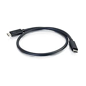 C2g/ cables to go C2G 28840 Thunderbolt 3 USB-C Male to USB-C Male Cable, 40Gbps and 4K 60Hz Video, Black (1.5 Feet, 0.45 Meters)
