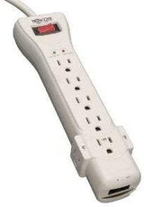 Tripp Lite SUPER7 Protect It! 7-Outlet Surge Protector (Basic Protection; 7ft Cord), Light Gray