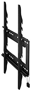 Atdec TH-40100-UF Heavy Duty Fixed Display TV Wall Mount with Lockable Security Bar for Displays up to 330-Pound, Black