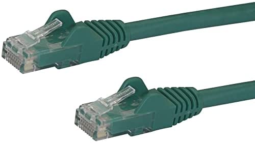 StarTech.com 12ft CAT6 Ethernet Cable - Green CAT 6 Gigabit Ethernet Wire -650MHz 100W PoE RJ45 UTP Network/Patch Cord Snagless w/Strain Relief Fluke Tested/Wiring is UL Certified/TIA (N6PATCH12GN) Green 12 ft / 3.6 m 1 Pack