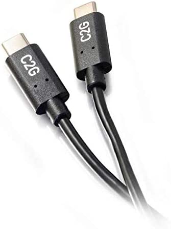 C2g/ cables to go C2G USB Cable, USB 2.0 Cable, USB C to C Cable, Black, 6 Feet (1.82 Meters), Cables to Go 28826 6 Feet Type C Male to C Male 3A