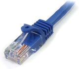 StarTech.com 3 ft. (0.9 m) Cat5e Ethernet Cable - Power Over Ethernet - Snagless - Blue - Ethernet Network Cable (RJ45PATCH3) 3 ft / 1m Blue