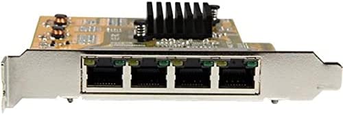 StarTech.com 4 Port PCIe Network Card - Standard Profile - RJ45 Port - Realtek RTL8111G Chipset - Ethernet Network Card - NIC Server Adapter Network Card (ST1000SPEX43)