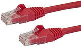StarTech.com 150ft CAT6 Ethernet Cable - Red CAT 6 Gigabit Ethernet Wire -650MHz 100W PoE RJ45 UTP Network/Patch Cord Snagless w/Strain Relief Fluke Tested/Wiring is UL Certified/TIA (N6PATCH150RD) Red 150 ft / 45.7 m 1 Pack