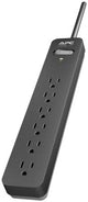 APC 6-Outlet Surge Protector Power Strip, PE63, 540 Joule Black