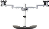 StarTech.com Dual Monitor Stand - Ergonomic Desktop Monitor Stand for up to 32" VESA Displays - Free-Standing Articulating Universal Computer Monitor Mount - Adjustable Height - Silver (ARMDUALSS) Up to 32" Dual Monitor Silver