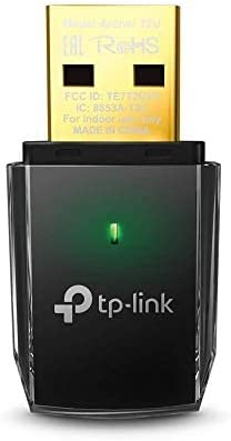 TP-Link AC600 Mini USB WiFi Adapter (Archer T2U) - Dual Band 2.4G/5G, Wireless Network Card, WiFi Dongle, Mini size, Supports Windows 11/10/8.1/8/7/XP, Mac OS 10.9-10.15