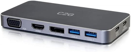 C2g/ cables to go C2G USB C MST Docking Station with HDMI, DP, VGA, 65W Power Delivery- 4K - for Notebook/Tablet/Smar