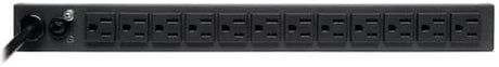 Tripp Lite Basic PDU, 15A, 13 Outlets (5-15R), 120V, 5-15P Input, 15 ft. Cord, 1U Rack-Mount Power (PDU1215)