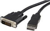 StarTech.com 10ft (3m) DisplayPort to DVI Cable - DisplayPort to DVI Adapter Cable 1080p Video - DisplayPort to DVI-D Cable Single Link - DP to DVI Monitor Cable - DP 1.2 to DVI Converter (DP2DVIMM10) 3m (10ft) Standard Packaging