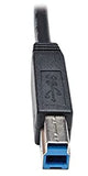 Tripp Lite U322-015-BK USB 3.0 SuperSpeed Device Cable (AB M/M) Black, 15-ft