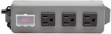 Tripp Lite 3 Outlet Waber Industrial Power Strip, 6ft Cord with 5-15P Plug (3SP),Gray 3 Outlet, 6ft Cord Power Strip