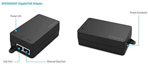 EnGenius Technologies 802.3at/af Gigabit PoE+ Injector Features up to 30 Watts of Output Power for Distances up to 100M, Plug-n-Play, Auto Detects Power (EPA5006GAT)