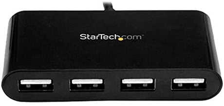 StarTech.com 4-Port USB-C Hub - USB-C to 4x USB-A Hub Adapter - Mini USB 2.0 Hub - Bus-powered USB Type-C Port Expander (ST4200MINIC) 0.6" x 3.1" x 6.3" Black