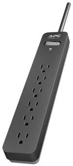 APC Surge Protector with Extension Cord 15 Ft, PE615, 6-Outlets, 1080 Joule, Power Strip Long Cord Black 15' Cord