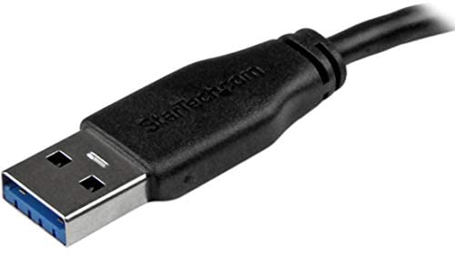 StarTech.com 0.5m 20in Slim USB 3.0 A to Micro B Cable M/M - Mobile Charge Sync USB 3.0 Micro B Cable for Smartphones and Tablets (USB3AUB50CMS) 20in / 50cm