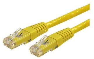 StarTech.com Cat5e Ethernet Cable - 10 ft - Yellow - Patch Cable - Molded Cat5e Cable - Network Cable - Ethernet Cord - Cat 5e Cable - 10ft (M45PATCH10YL) 10 ft / 3m Yellow