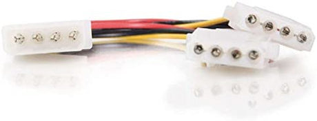 C2g/ cables to go C2G 03166 One 5.25 Inch to Two 5.25 Inch Internal Power Y-Cable, Multi-Color (6 Inch)