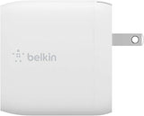 Belkin Dual USB Charger 24W USB-A Charger, White &amp; Braided Lightning Cable (Boost Charge Lightning to USB Cable for iPhone MFi-Certified iPhone Charging Cable, 6.5ft/2m, White (CAA002bt2MWH) Standalone Charger + Lightning Cable