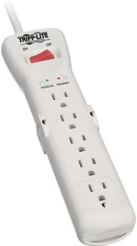 Tripp Lite SUPER7 Protect It! 7-Outlet Surge Protector (Basic Protection; 7ft Cord), Light Gray