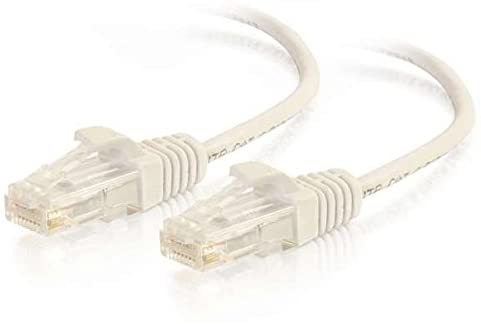 C2g/ cables to go C2G/Cables to Go 01185 Cat6 Snagless Unshielded (UTP) Slim Ethernet Network Patch Cable, White (1 Feet) 28 AWG 1' White